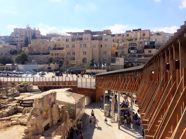 Bridge from Western Wall area to Temple Mount (view from the Temple Mount side)